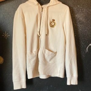 posh preppy cream hoodie